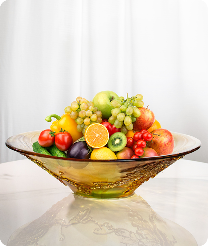 硕果累累琉璃大口盆