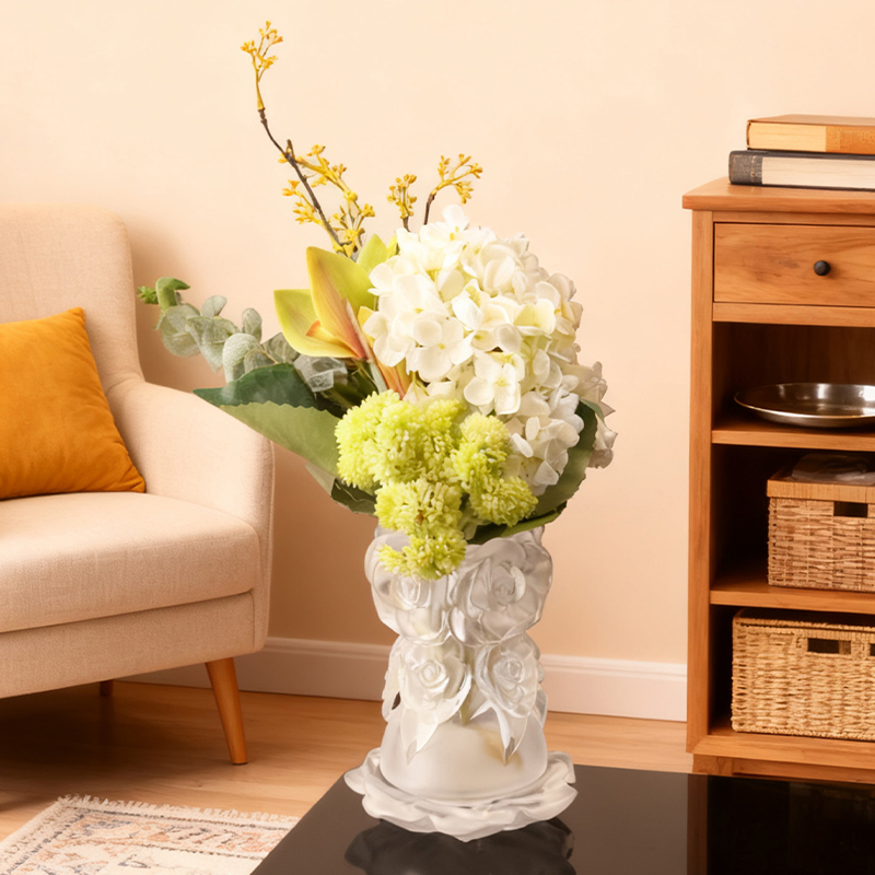 脱蜡铸造工艺琉璃家居饰品水晶玻璃琉璃花瓶《玫瑰花瓶》