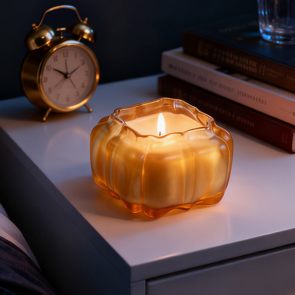 水晶玻璃烛台卧室氛围装饰琉璃烛台