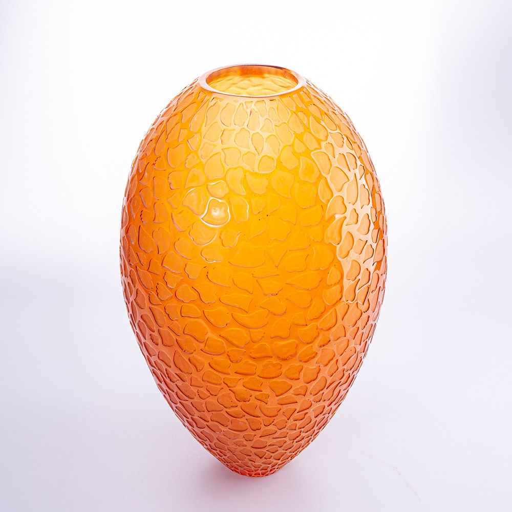 水晶玻璃花瓶客厅插花水晶玻璃艺术花器家居装饰餐桌装饰摆件 《花瓣雨》