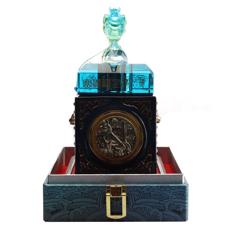 藍色小鹿瓶蓋裝潢擺件玻璃酒瓶器具